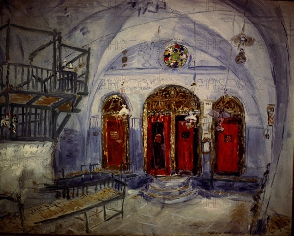 Chagall, Interior of a Synagogue in Safed