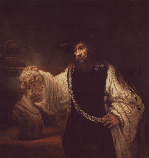 Rembrandt, Aristote contemplant le buste d'Homère