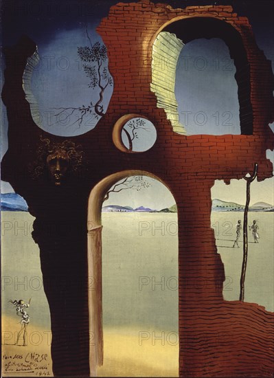 Dali, Ruin with Head of Medusa and Landscape