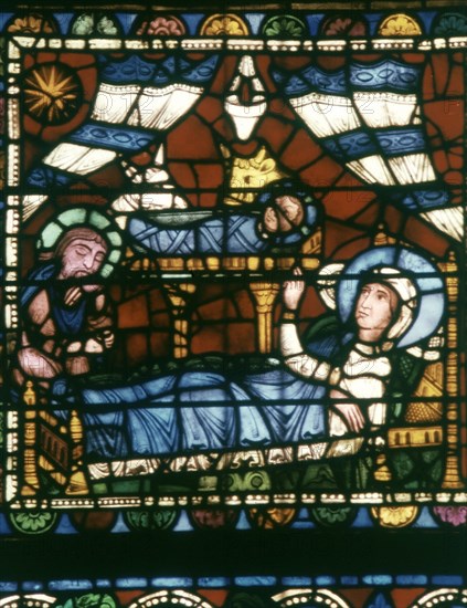 Stained-glass window, Nativity