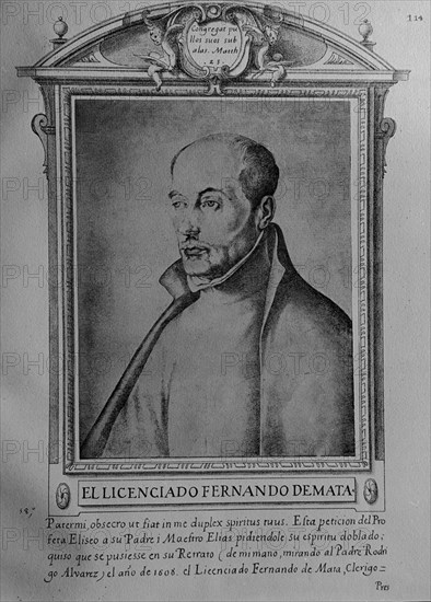 PACHECO FRANCISCO 1564/1644
FERNANDO DE LA MATA - LIBRO DE RETRATOS DE ILUSTRES Y MEMORABLES VARONES - 1599
Madrid, musée Lazaro Galdiano