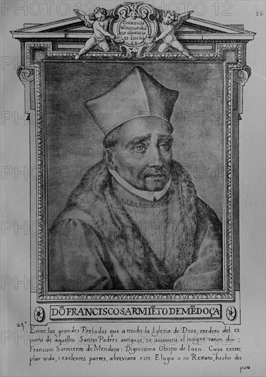 PACHECO FRANCISCO 1564/1644
FRANCISCO SARMIENTO DE MENDOZA - LIBRO DE RETRATOS DE ILUSTRES Y MEMORABLES VARONES - 1599
Madrid, musée Lazaro Galdiano