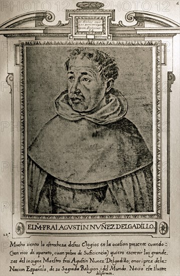 PACHECO FRANCISCO 1564/1644
FRAY AGUSTIN NUÑEZ DELGADILLO - LIBRO DE RETRATOS DE ILUSTRES Y MEMORABLES VARONES - 1599
Madrid, musée Lazaro Galdiano