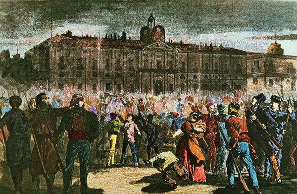 ALBA E
MADRID-MOTIN EN LA PUERTA DEL SOL 1869- LITOGRAFIA S XIX
Madrid, public museum