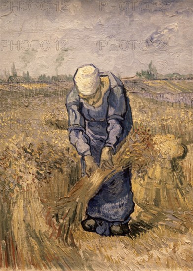 Van Gogh, Peasant Woman Binding Sheaves