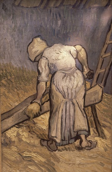 Van Gogh, Paysanne coupant de la paille