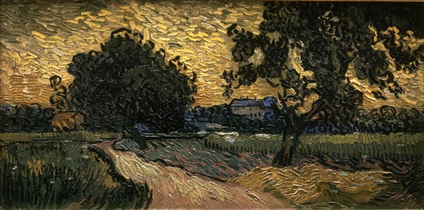 Van Gogh, Le Château d'Auvers au Coucher du soleil
