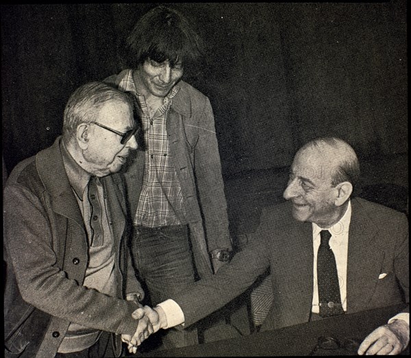 Jean-Paul Sartre, Raymond Aron and André Gluksman in 1979