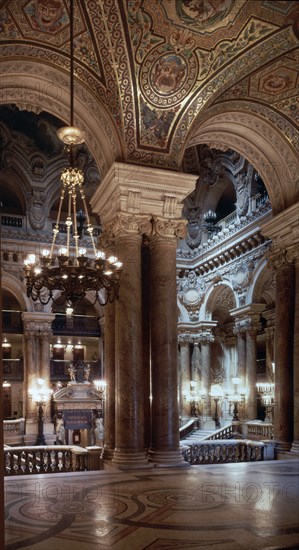 GARNIER JEAN LUIS CHARLES 1852/1898
INTERIOR - VESTIBULO PRINCIPAL CON LA ESCALERA
PARIS, TEATRO DE LA OPERA
FRANCIA