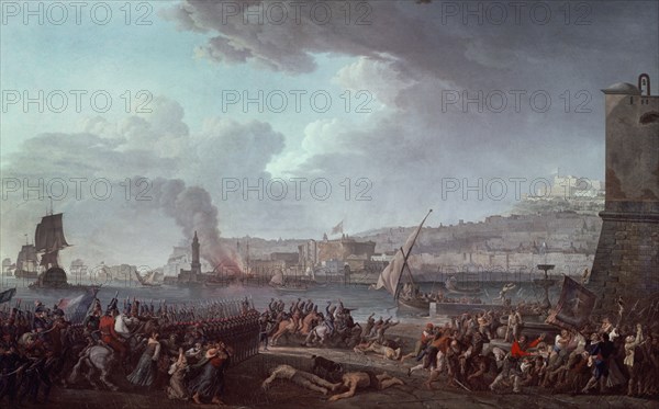 Taurel, French Army commanded by General Championnet entering Naples on January 1799