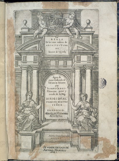 VIGNOLA J
REGLA DE LAS CINCO ORDENES DE ARQUITECTURA -1619
MADRID, BIBLIOTECA NACIONAL RAROS
MADRID