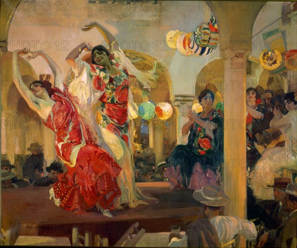 Sorolla, Danseuses de flamenco au café Novedades de Séville