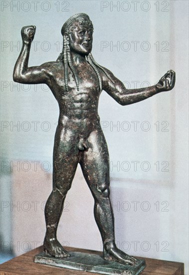 UGENTO
POSEIDON EN BRONCE-PENINSULA SALENTINA
TARANTO, MUSEO NACIONAL
ITALIA
This image is not downloadable. Contact us for the high res.