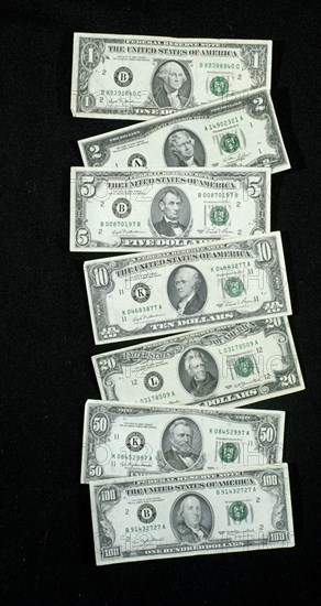 BILLETES DE DOLAR U.S.A. (1-2-5-10-20-50-100)