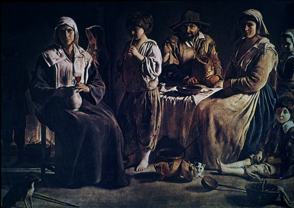 NAIN LE LOUIS 1593/1698
FAMILIA CAMPESINA-S XVII
PARIS, MUSEO LOUVRE-INTERIOR
FRANCIA