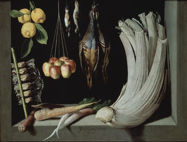 Sanchez Cotan, Nature morte de gibier, de légumes et de fruits