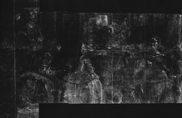 X-ray photography of Las Meninas by Velazquez