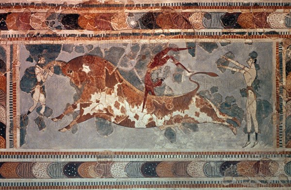 FRESCO - SALTO DEL TORO - II MILENIO AC
HERAKLION, MUSEO ARQUEOLOGICO
GRECIA
