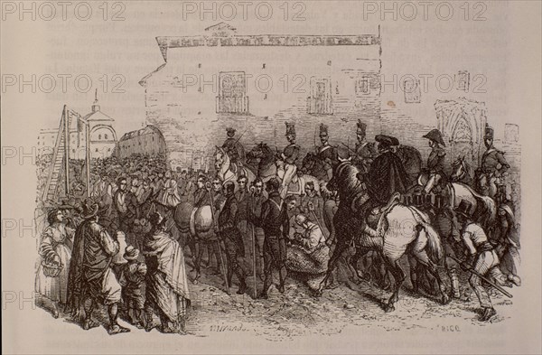 EL GENERAL RIEGO LLEVADO EN EL SERON PARA EJECUTARLO (1823)