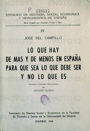 CAMPILLO J
LO QUE HAY DE MAS Y DE MENOS EN ESPANA 1969
MADRID, BIBLIOTECA NACIONAL PISOS
MADRID
This image is not downloadable. Contact us for the high res.