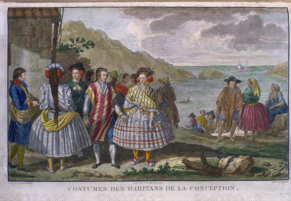VANCY DUQUE DE
TRAJES DE LOS HABITANTES DE LA CONCEPCION - GRABADO POR THOMAS - S XVIII
This image is not downloadable. Contact us for the high res.