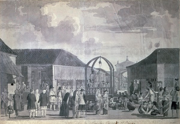 RAVENET JUAN
DIBUJO - MERCADO DE MANILA LLAMADO EL PARIAN - S XVIII - TINTA/PLUMA
MADRID, MUSEO NAVAL
MADRID