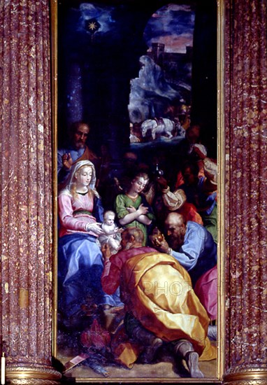 ZUCCARO FEDERICO 1542/1609
BASILICA - RETABLO MAYOR - ADORACION MAGOS
SAN LORENZO DEL ESCORIAL, MONASTERIO-INTERIOR
MADRID

This image is not downloadable. Contact us for the high res.