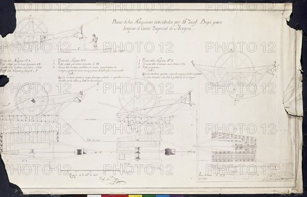 BIGA JOSEF
CANAL IMPERIAL ARAGON-PLANOS DE MAQUINAS PARA LIMPIEZA- NOV 1807