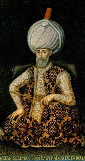 ANONIMO ITALIANO
SULTAN SOLIMAN I EL MAGNIFICO - EMPERADOR DE LOS TURCOS - O/L 176x90
MADRID, SENADO-PINTURA
MADRID