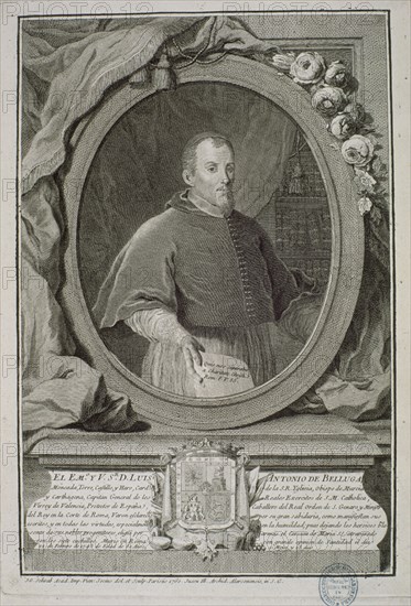 LUIS ANTONIO BELLUGA Y MONCADA (1662-1743) - OBISPO DE CARTAGENA (MURCIA)
MADRID, BIBLIOTECA NACIONAL B ARTES
MADRID
This image is not downloadable. Contact us for the high res.