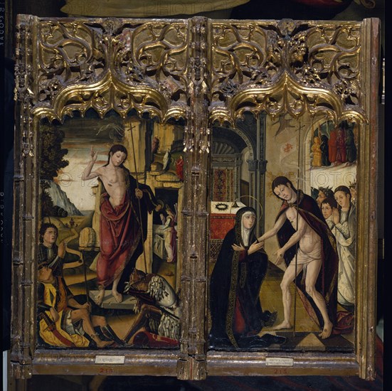 OSONA EL JOVEN RODRIGO
PREDELA IZQUIERDA (SIGLO XV)-LA RESURRECCION Y VISITA DE CRISTO RESUCITADO A SU MADRE
VALENCIA, MUSEO BELLAS ARTES - COLEGIO PIO V
VALENCIA