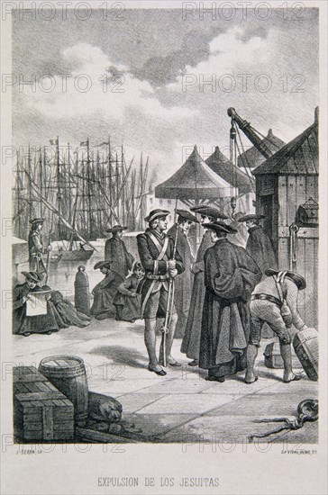 SERRA J
EXPULSION DE LOS JESUITAS - GRABADO DEL SIGLO XIX
MADRID, BIBLIOTECA NACIONAL B ARTES
MADRID