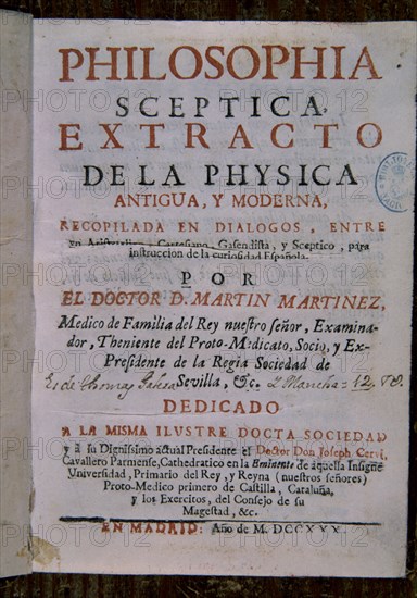 MARTINEZ MARTIN 1684/1734
FILOSOFIA ASCETICA(1730)
MADRID, BIBLIOTECA NACIONAL PISOS
MADRID
This image is not downloadable. Contact us for the high res.