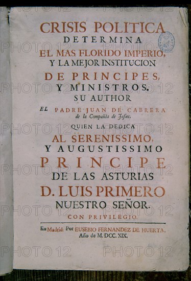 CABRERA J
CRISIS POLITICA DETERMINADA(1719)
MADRID, BIBLIOTECA NACIONAL PISOS
MADRID
This image is not downloadable. Contact us for the high res.