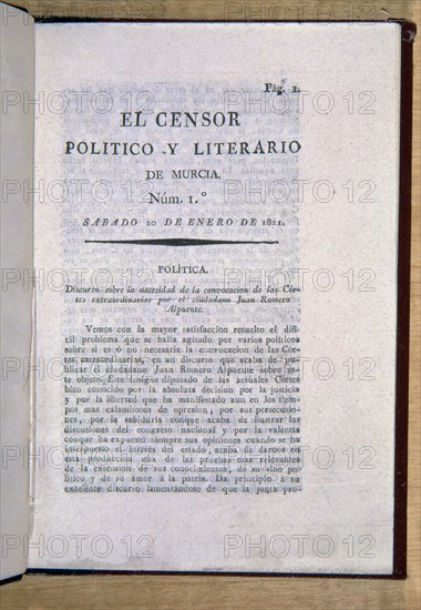 EL CENSOR POLITICO Y LITERARIO-1821
MADRID, BIBLIOTECA NACIONAL DIARIOS
MADRID
This image is not downloadable. Contact us for the high res.