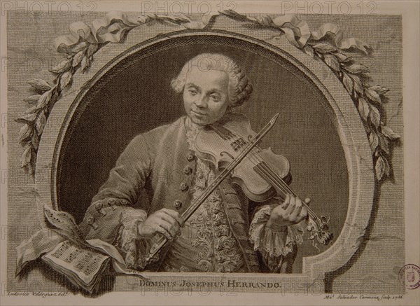 HERRANDO J
ARTE Y PUNTUAL DE TOCAR VIOLIN-1756-RETRATO DE DOMINUS JOSEPHUS HERRANDO TOCANDO EL VIOLIN
MADRID, BIBLIOTECA NACIONAL MUSICA
MADRID

This image is not downloadable. Contact us for the high res.