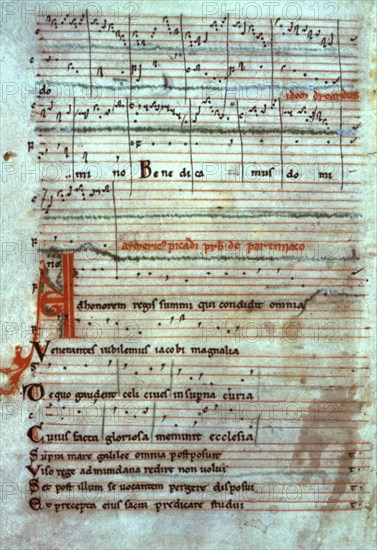 CODICE CALIXTINO-FOL 190-V AD HONOREN REGIS SUMI-CANCION
SANTIAGO DE COMPOSTELA, BIBLIOTECA CATEDRAL
CORUÑA
This image is not downloadable. Contact us for the high res.