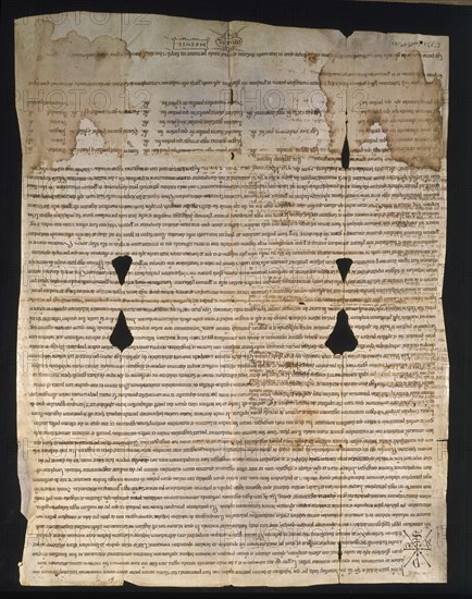MACIO PEDRO
MANUSCRITO-PRIVILEGIO DEL VOTO DE SANTIAGO - S XII
SANTIAGO DE COMPOSTELA, BIBLIOTECA CATEDRAL
CORUÑA