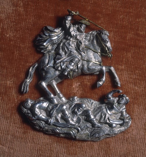 RELIEVE DE PLATA SIGLO XV - SANTIAGO EN CLAVIJO
BARCELONA, MUSEO DEL MAR
BARCELONA