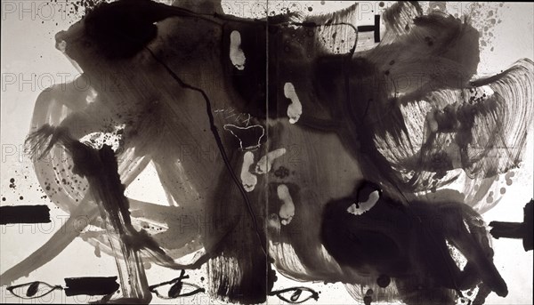 TAPIES ANTONI 1923-
OJOS Y PISADAS 1984
PARIS, GALERIA MAEGHT LELONG
FRANCIA