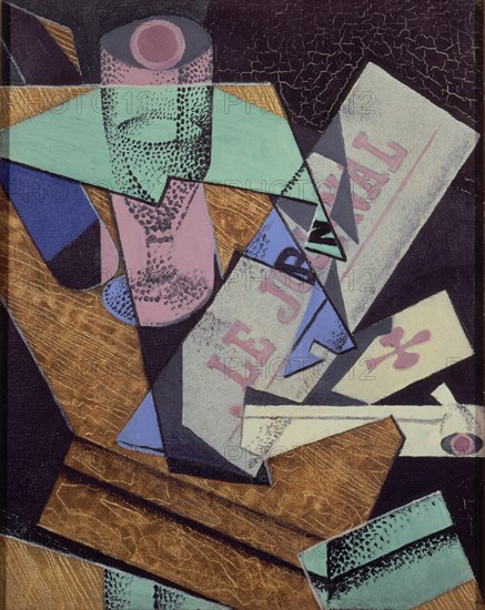 GRIS JUAN 1887/1927
VASO Y PERIODICO (1916) OLEO S/LIENZO 41*33 CM
PARIS, CENTRO GEORGES POMPIDOU
FRANCIA