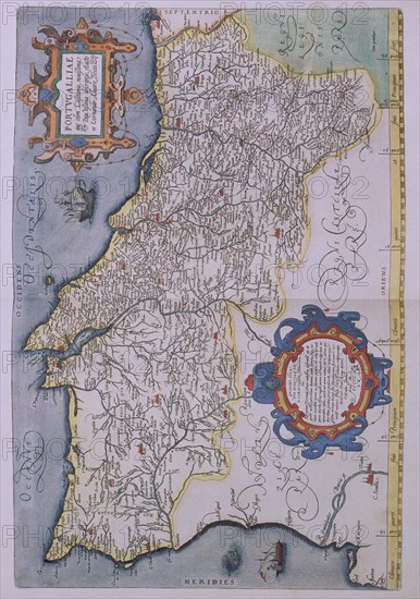 ORTELIUS ABRAHAM 1527/98
MAPA DE PORTUGAL-1560- CARTOGRAFIA S XVI-PERTENECIENTE AL THEATRUM ORBIS TERRARUM
MADRID, SERVICIO GEOGRAFICO EJERCITO
MADRID

This image is not downloadable. Contact us for the high res.