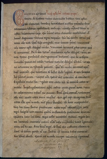 CODICE CALIXTINO-LETRA CAPITULAR
BARCELONA, ARCHIVO CORONA ARAGON
BARCELONA