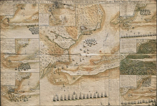 Map of the Siege of Pensacola, West Florida