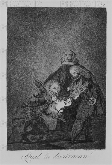 Goya, Capricho no. 21: How They Pluck Her!