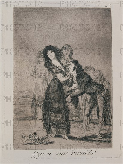 Goya, Caprice 27: Lequel est le plus épris?