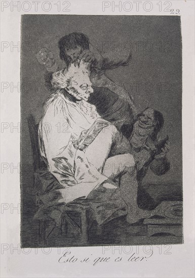 Goya, Capricho no. 29: That Certainly Is Being Able to Read