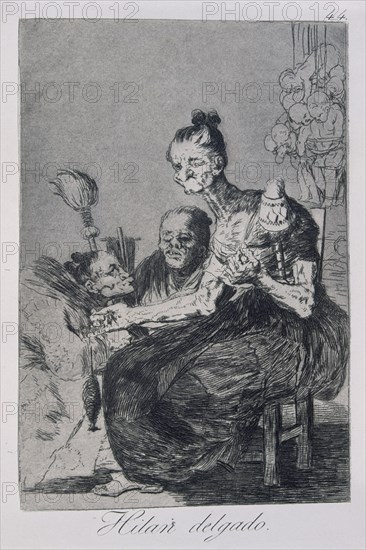 Goya, Caprice 44: Ils filent avec application