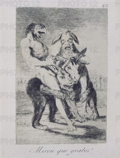 Goya, Capricho no. 63: Look How Solemn They Are!