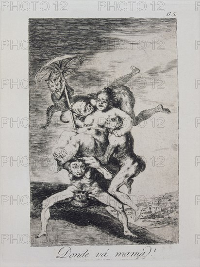 Goya, Capricho no. 65: Where Is Mother Going?